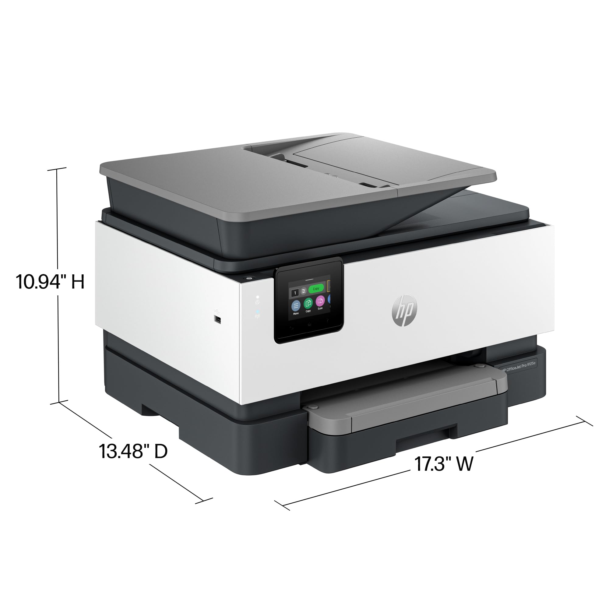 HP OfficeJet Pro 9125e All-in-One Wireless Color Printer for Small & Medium Business - Print, Copy, Scan, Fax with Touchscreen & Smart Advance Scan - Includes 3 Months Instant Ink - Perfect for Home Office & Remote Work