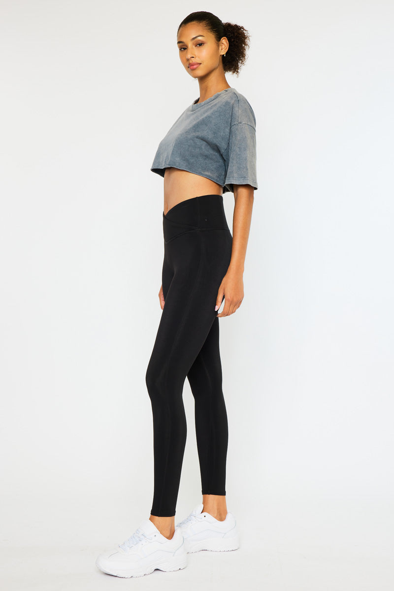 Ari Mid Rise Active Leggings for Women - High Waist Yoga Pants with Pockets - Comfortable Workout Leggings for Running, Gym & Lounge Wear
