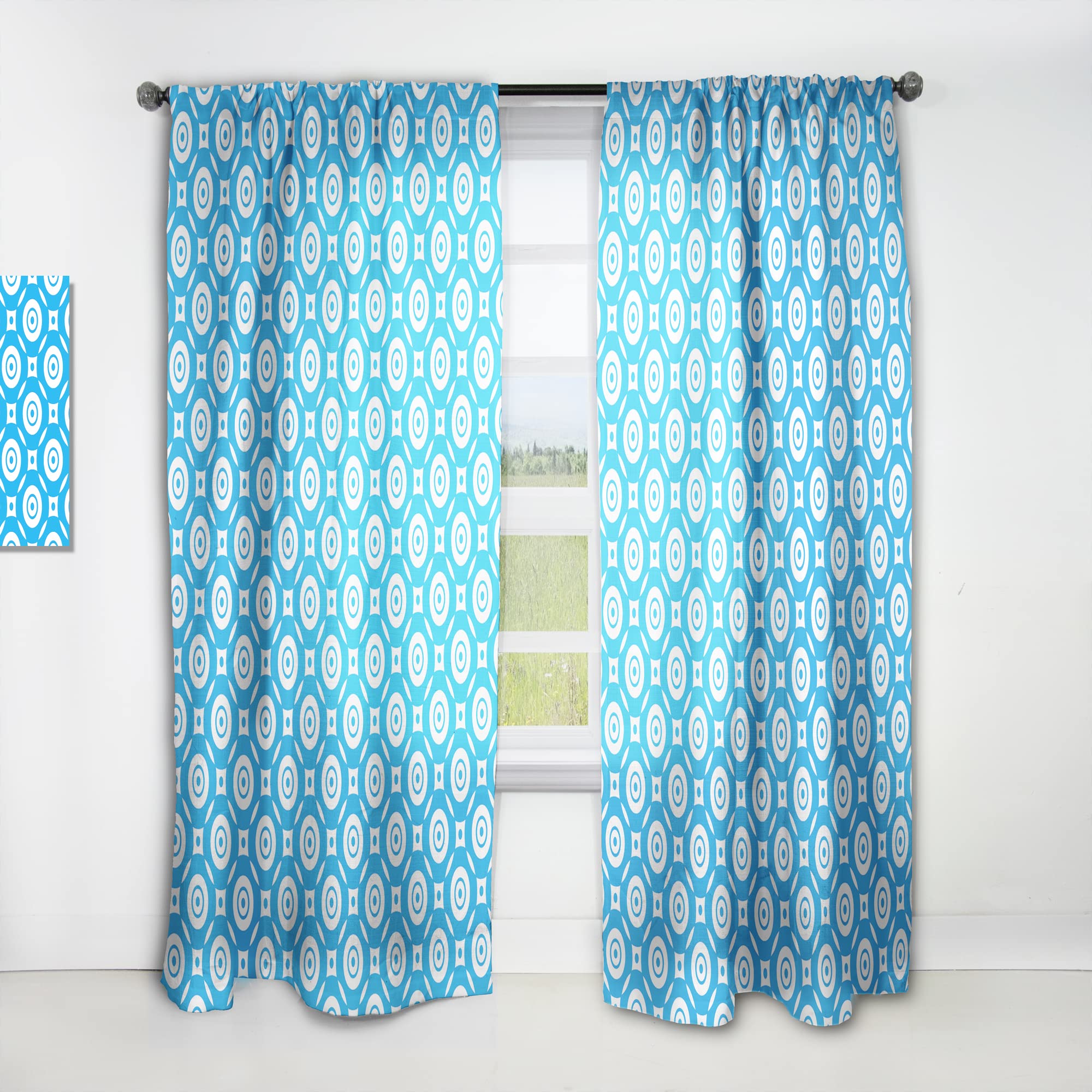 Retro Ornamental Design IV Thermal Insulated Curtains - Single Panel 52x84 Inches - Elegant Drapes for Bedroom & Living Room - Perfect for Home Decor & Temperature Control