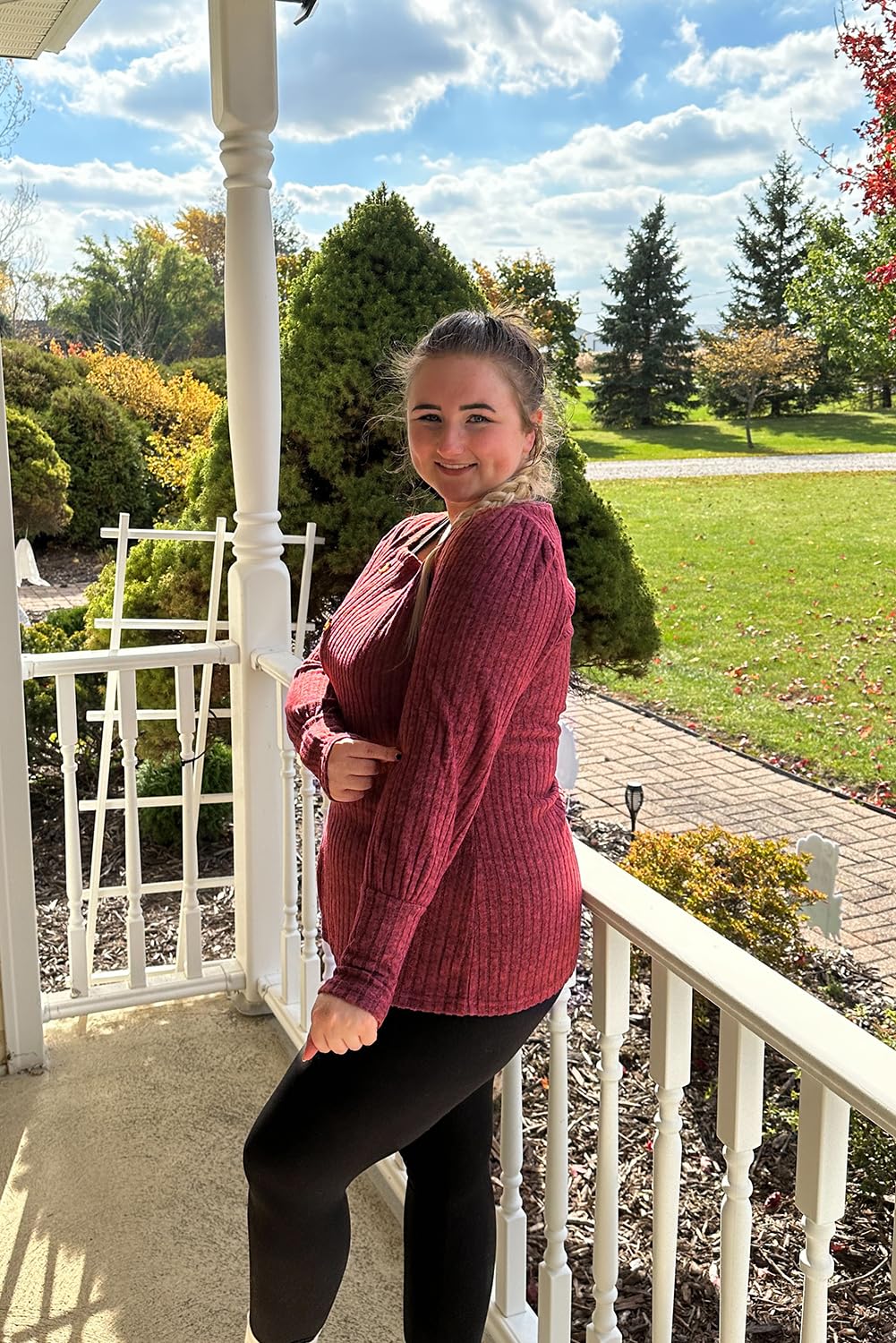 WIHOLL Women's Square Neck Sweater - Fall Fashion Casual & Dressy Tops 2023 | Perfect for Office Wear, Date Nights & Autumn Layering