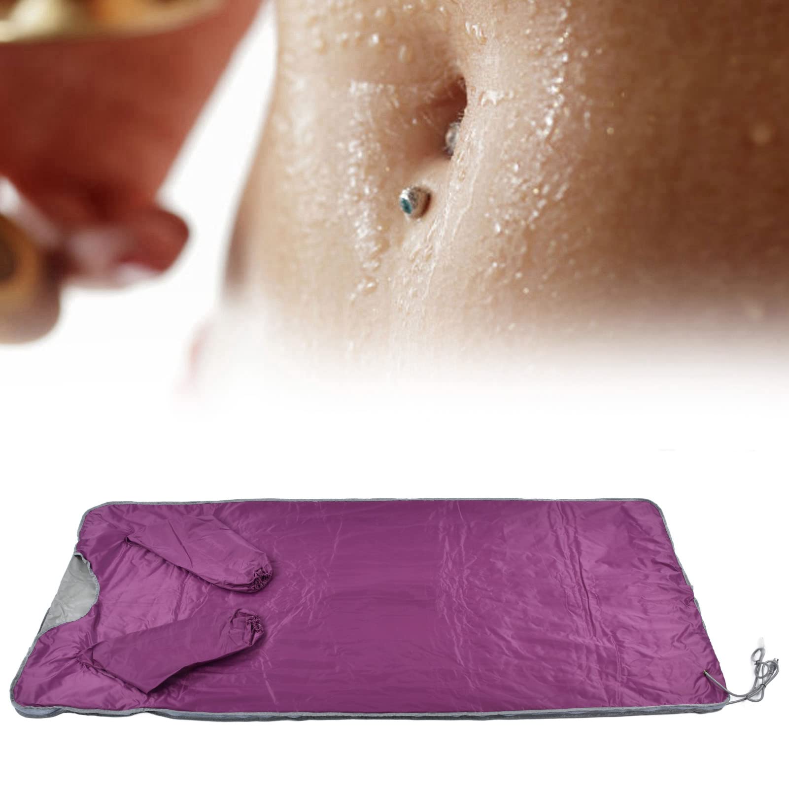 Entatial Detox Heat Blanket - Odorless Far Infrared Sauna Blanket with Sleeves for Weight Loss & Relaxation | Portable Home Spa Therapy for Detox, Pain Relief & Better Sleep