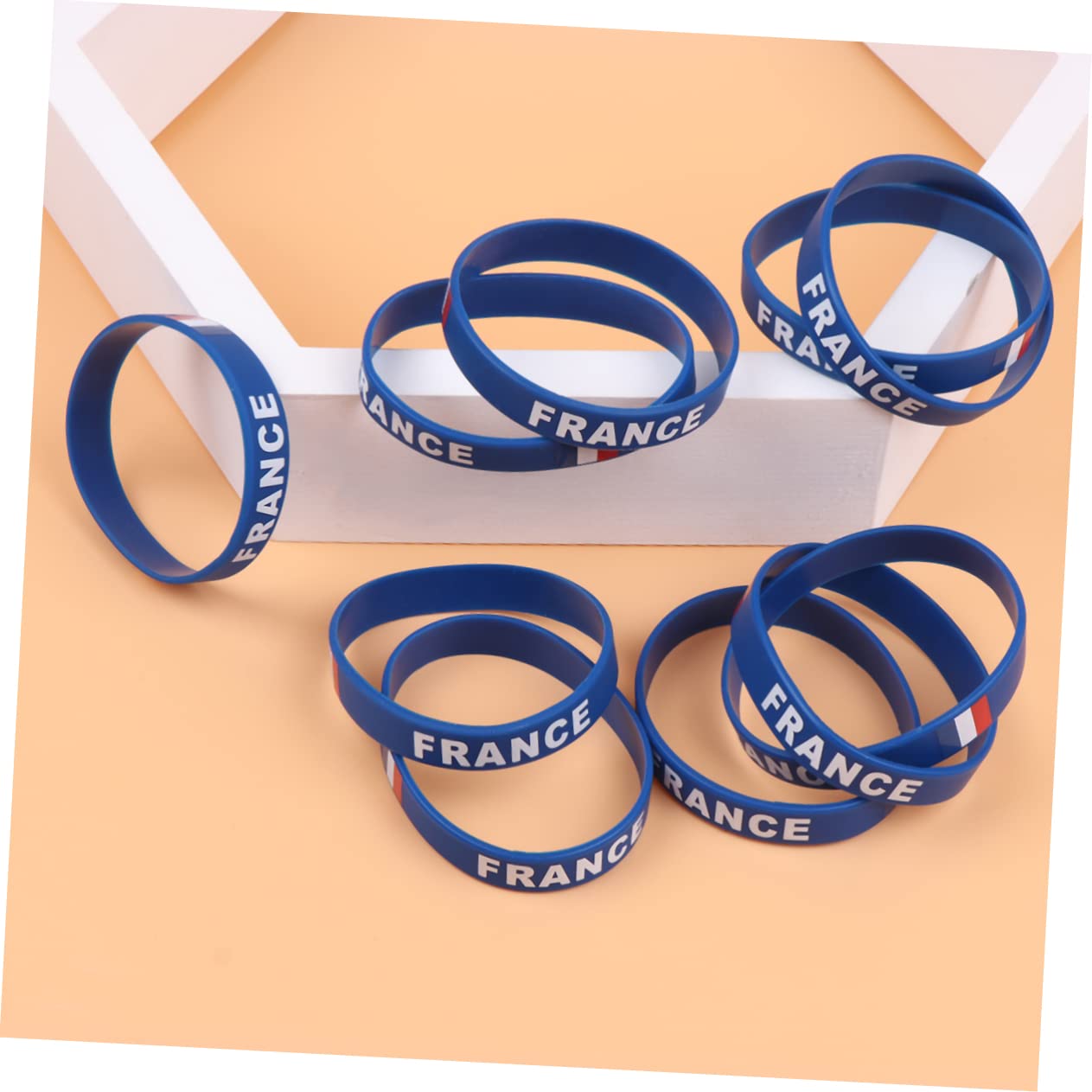 TEHAUX 10 Pcs Rubber Bands Women Bracelets - Durable Silicone Wristbands for Country Fans, Rural Man Party Supplies, Perfect for Concerts, Festivals, and Outdoor Events