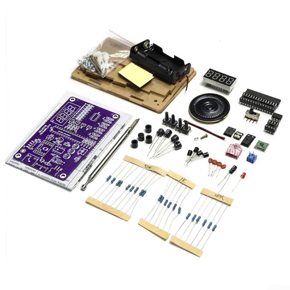 DIY FM Radio Kit 87-108MHz with Digital Display - Soldering Practice Kit for Beginners | STEM Electronics Project for Students & Hobbyists | Home, Workshop & Classroom Learning Tool