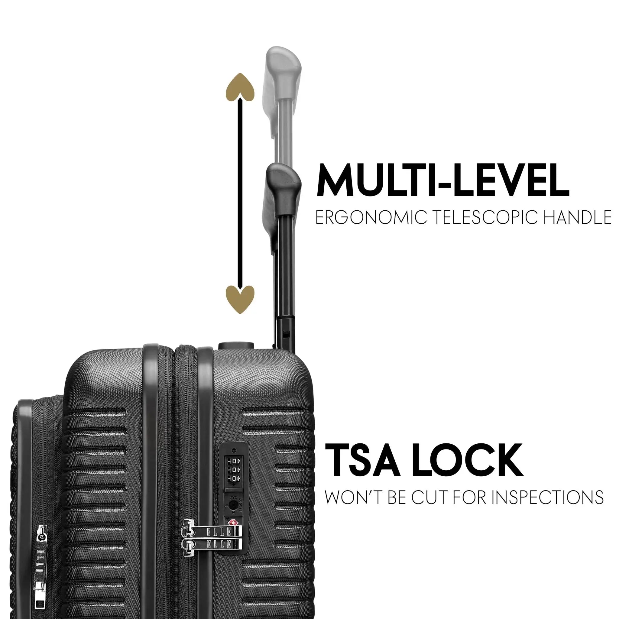 Expandable Carry-On Suitcase with Front Laptop Pocket - Lightweight Luggage for Travel & Business Trips - Perfect for Airplane, Train & Weekend Getaways