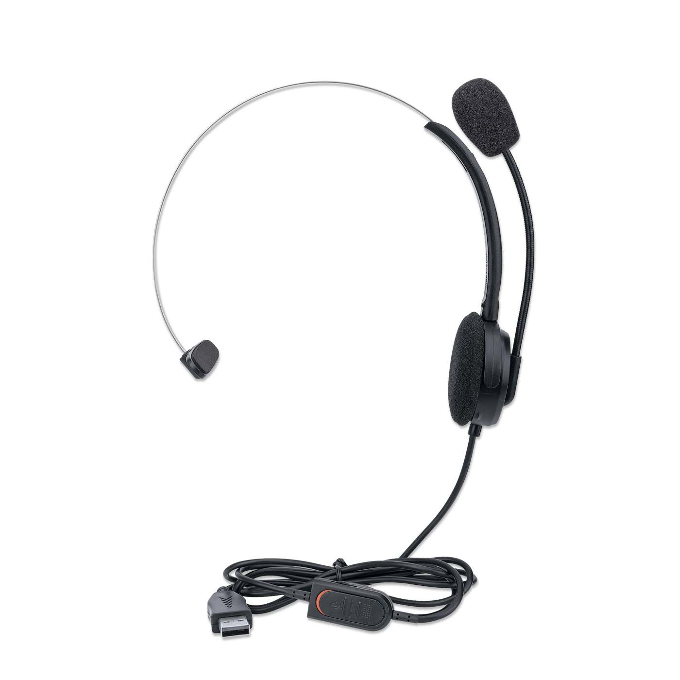 Premium Mono USB Headset with Noise-Canceling Mic - Comfortable Over-Ear Design for Clear Calls & Online Meetings - Perfect for Remote Work, Customer Service & Gaming