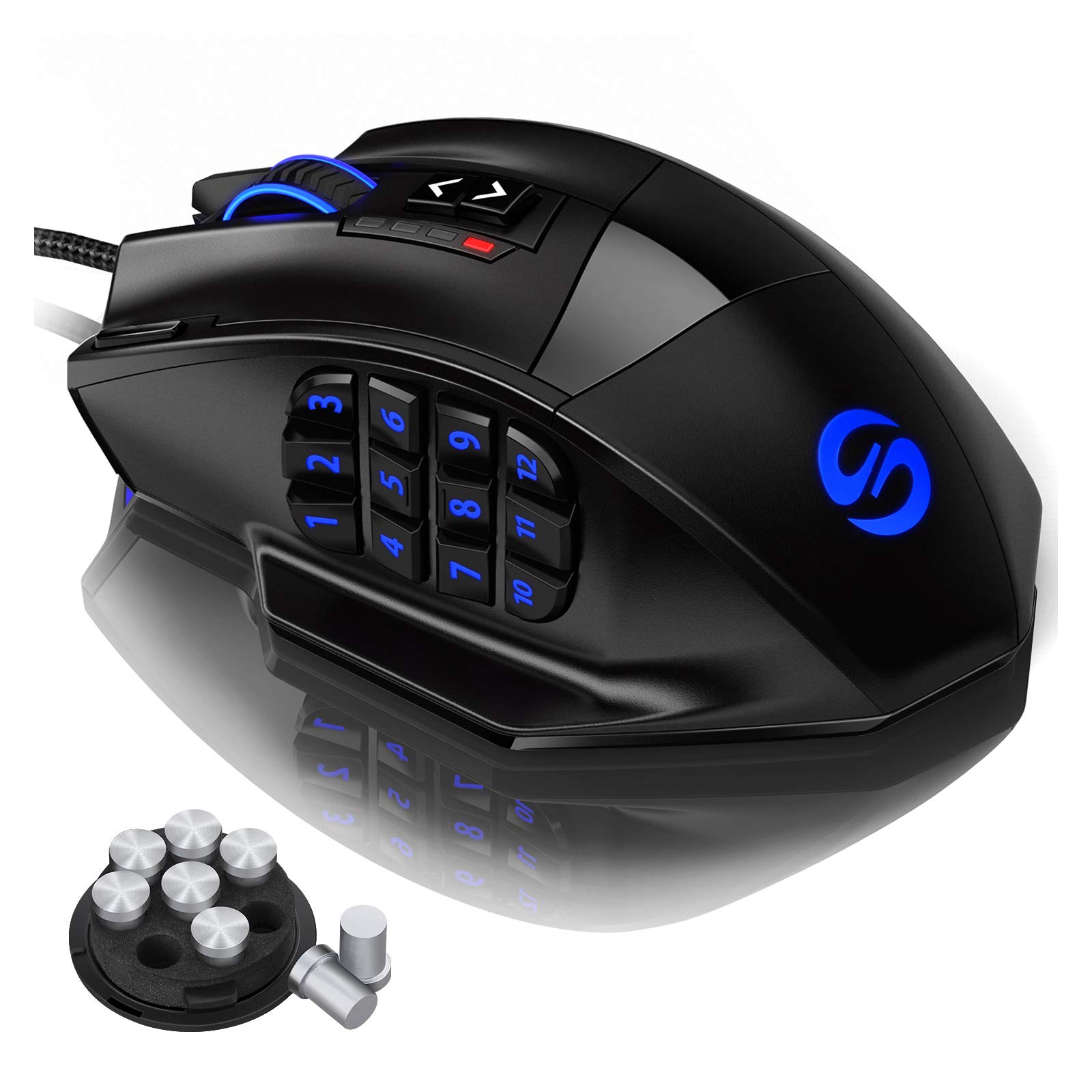 UtechSmart Venus RGB Wired Gaming Mouse - 16400 DPI High Precision Laser, Programmable MMO Gaming Mouse for PC | Ergonomic Design for Long Gaming Sessions | Perfect for FPS, MOBA & MMO Games (IGN Recommended)