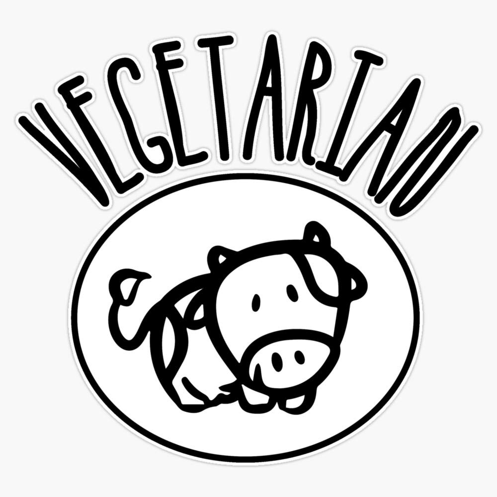 Waterproof Vegetarian Vinyl Bumper Sticker 5
