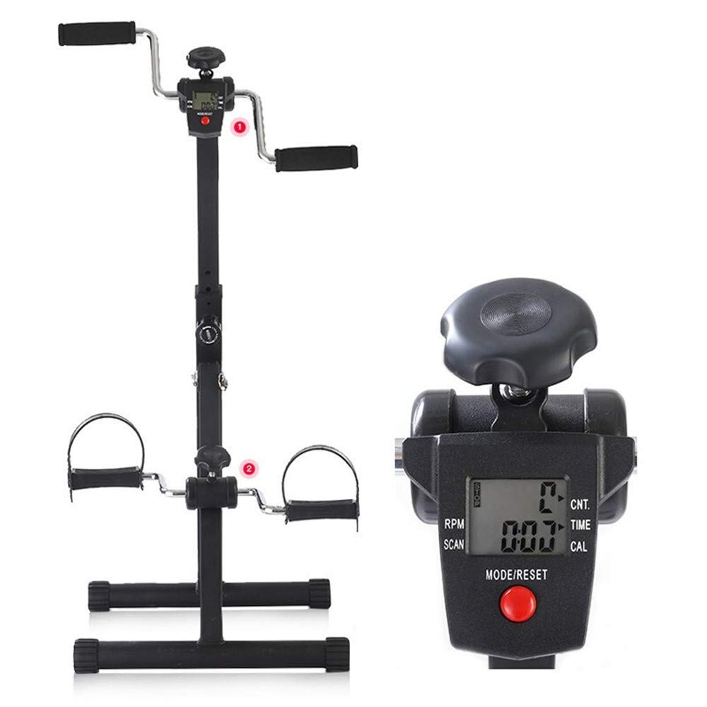 Portable Folding Pedal Exerciser with LCD Display - Mini Arm & Leg Exercise Bike for Home & Office - Hand & Foot Cycle Machine for Seniors, Adults, Men & Women - Perfect for Physical Therapy, Fitness & Rehabilitation