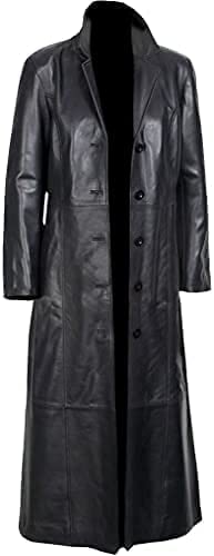 Premium Lambskin Brown Women's Long Leather Trench Coat – Elegant Full Body Jacket for Fall & Winter Fashion | Perfect for Office, Date Night & Outdoor Events