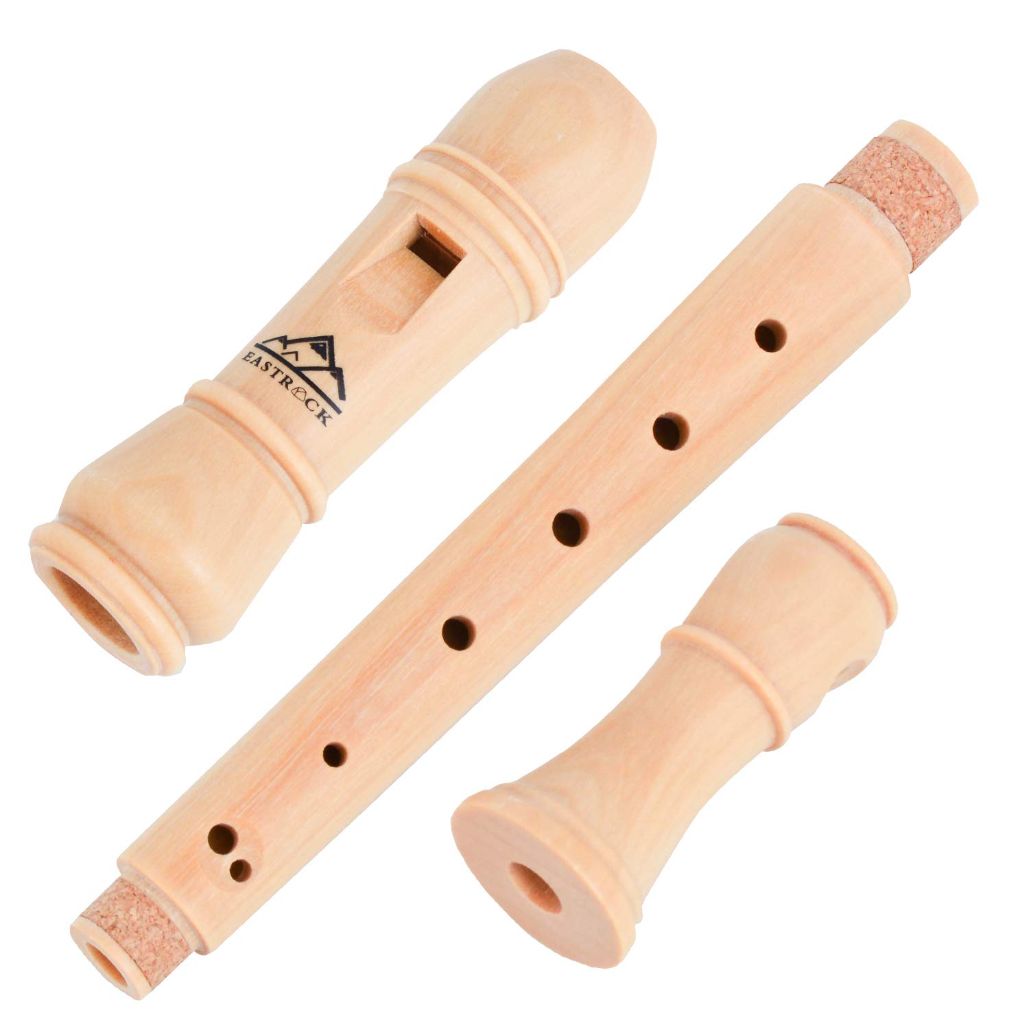 Eastrock Soprano Recorder German Fingering C Key - Maple Wood 3-Piece Beginner Recorder Set with Hard Case - Perfect for Adults Learning Music, School Band Practice & Home Music Education