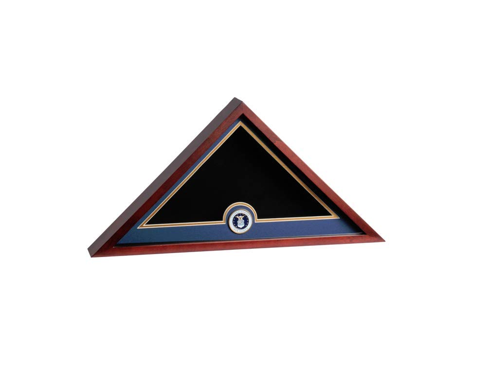 Air Force Medallion Flag Display Case - Premium Military Shadow Box for Medals & Awards - Perfect for Veterans, Military Gifts & Home Decor