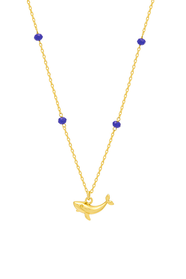 Blue Whale Pendant Necklace for Women - Sterling Silver Ocean Animal Jewelry Gift for Her - Perfect for Beach Vacations & Marine Life Lovers