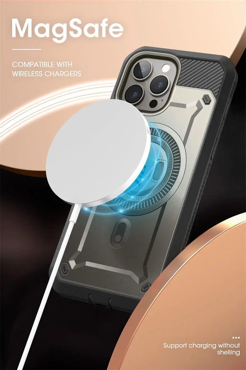 iPhone 15 Pro SUPCASE UB Pro Mag Full Body Protective Case with Magnetic Compatibility - Perfect for Outdoor Adventures, Work & Daily Use