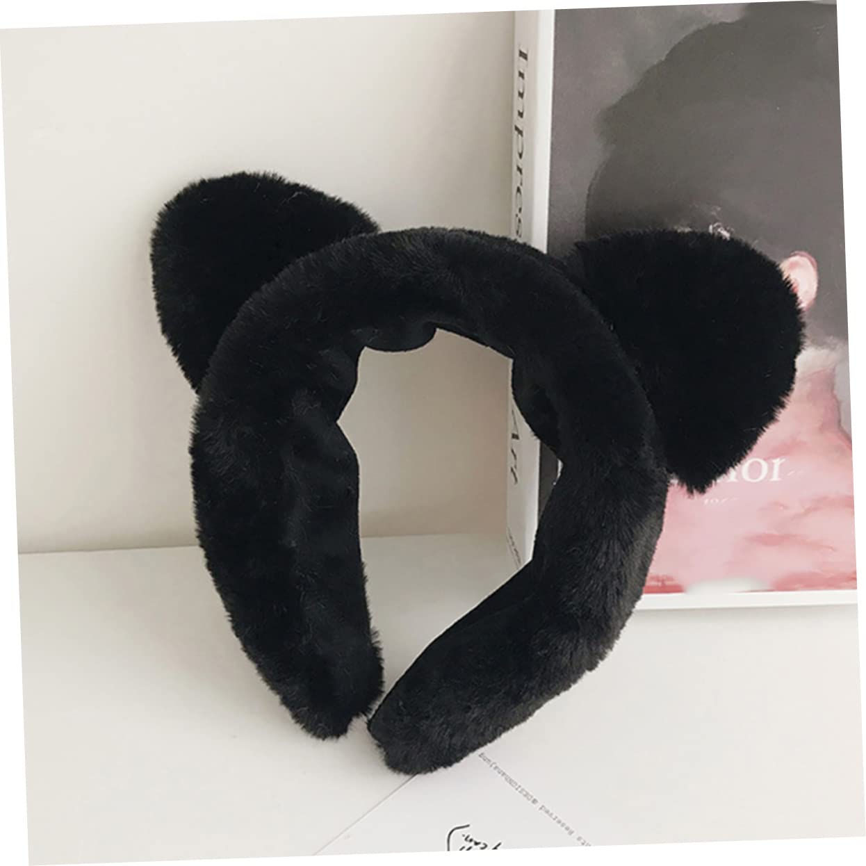 Beavorty 10 Pcs Soft Plush Cat Ear Headbands for Women - Adjustable Spa Hairbands for Washing Face, Skincare, Makeup & Hair Care - Cute & Comfortable Headbands for Girls, Facial & Bath Accessories