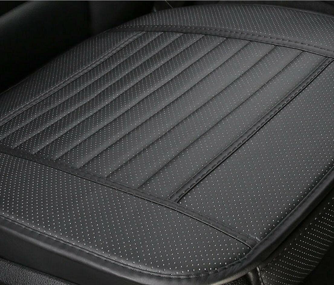 EEDEALYN Premium PU Leather Car Seat Cover - 4 Season Universal Fit Auto Interior Accessory for Comfort & Style (Black) - Perfect for Daily Commute & Road Trips