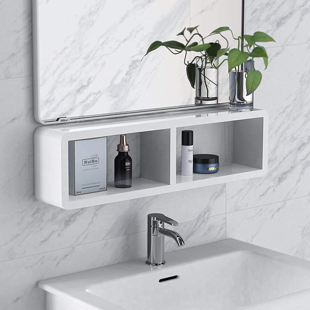Premium Double Layer Shower Shelf - Rustproof Bathroom Storage Organizer with Free Perforated Design - Perfect for Shower, Kitchen & Bathroom Accessories Organization