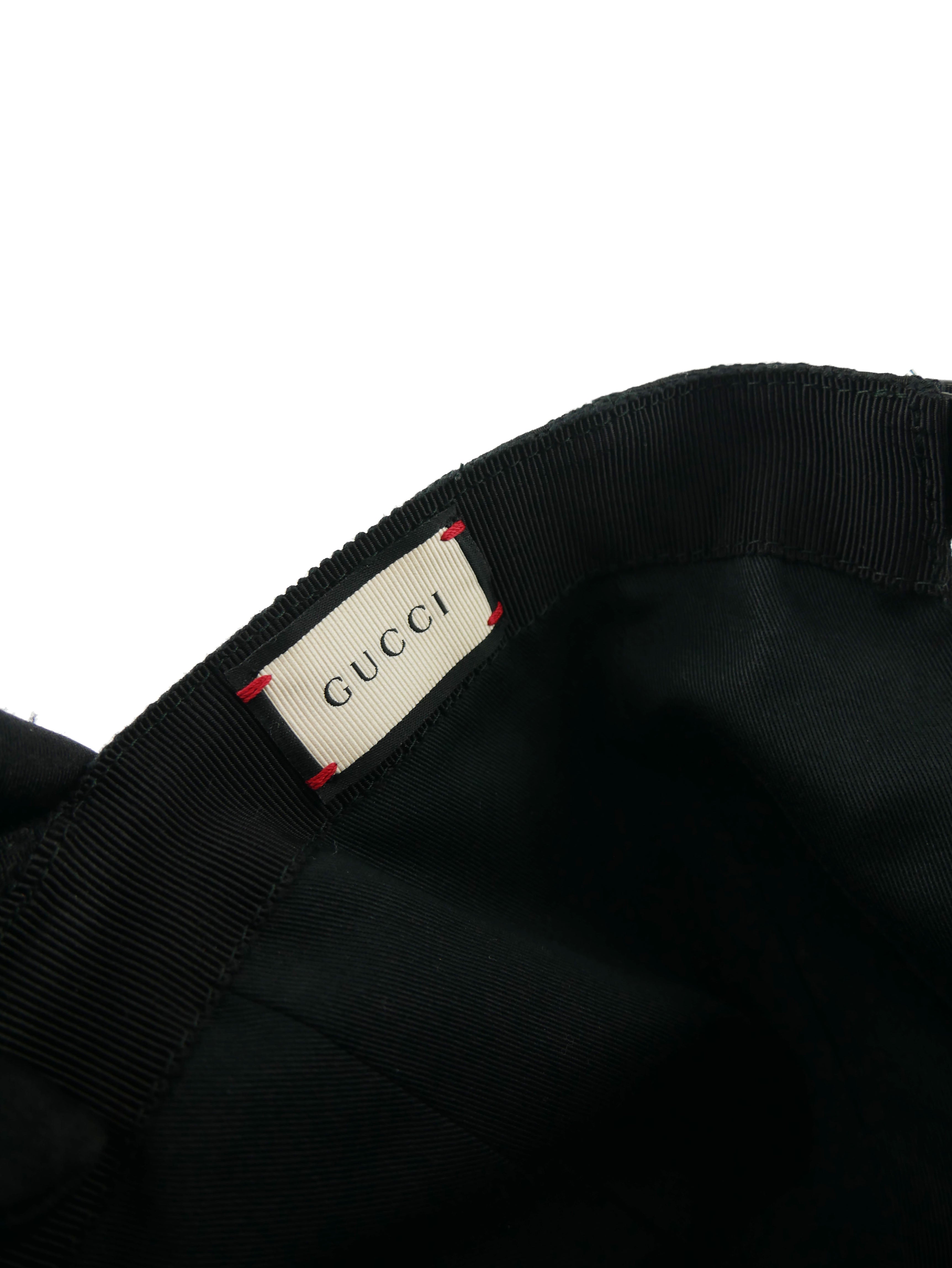 Original Gucci GG Black Web Baseball Cap for Men & Women - Adjustable Snapback Hat for Fashion & Outdoor Activities