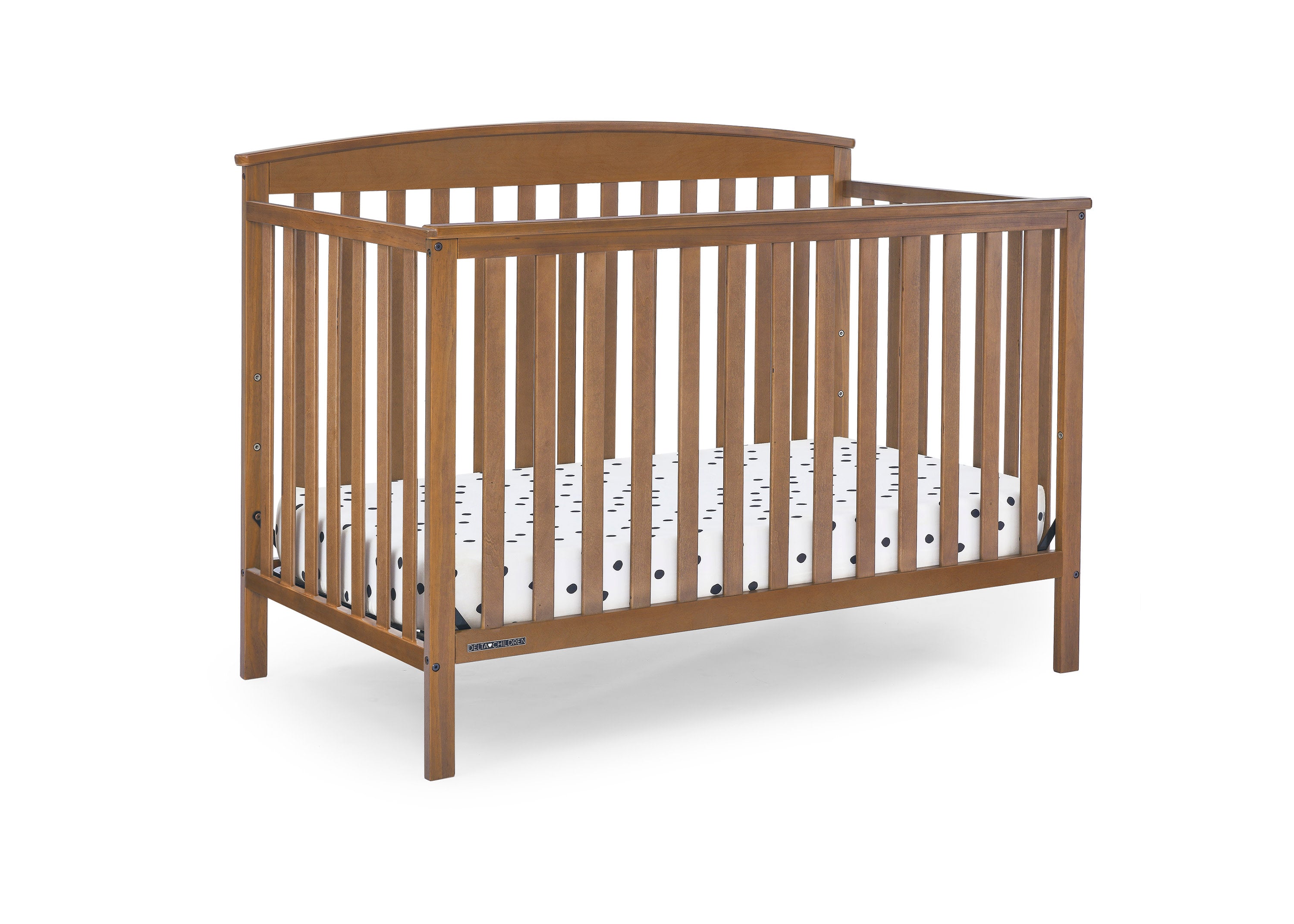 Hanover 6-in-1 Convertible Baby Crib with Mattress - Toddler Bed & Daybed Conversion - Nursery Furniture for Newborns to Teens - Perfect for Small Spaces & Growing Families