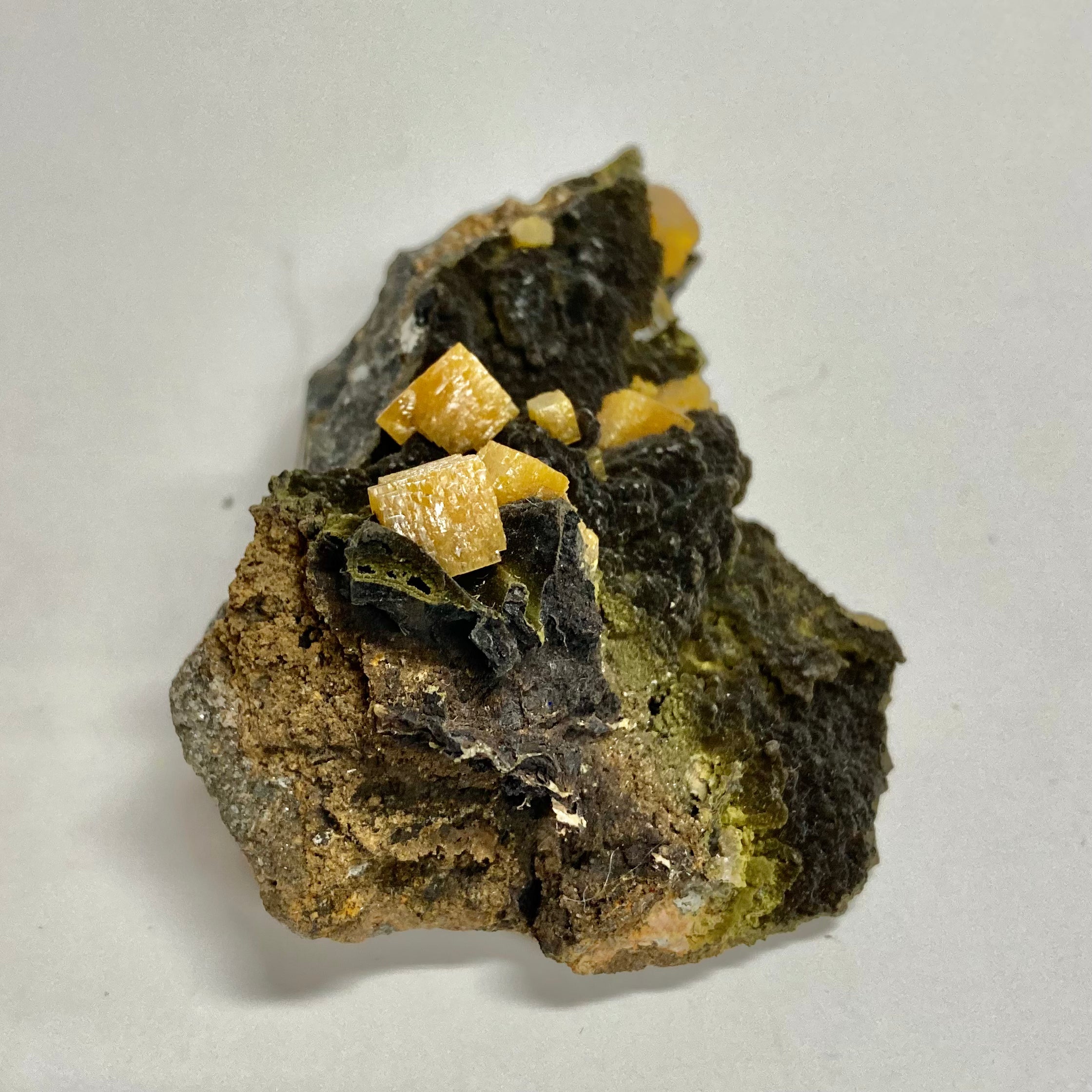 Natural Wulfenite Mimetite Mineral Specimen - Rare Collectible Crystals for Display & Healing | Perfect for Home Decor, Meditation & Crystal Collections