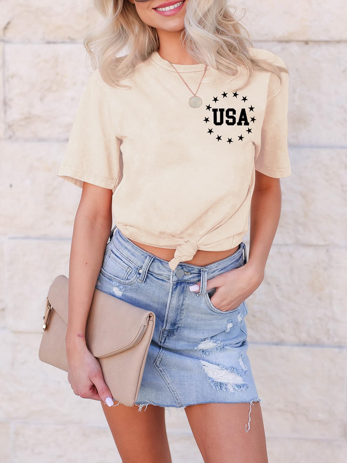 Anbech Women's Western Cowgirl Shirt - Rodeo Print Short Sleeve Top for Cowboy Style | Perfect for Country Concerts, Rodeo Events & Western Fashion