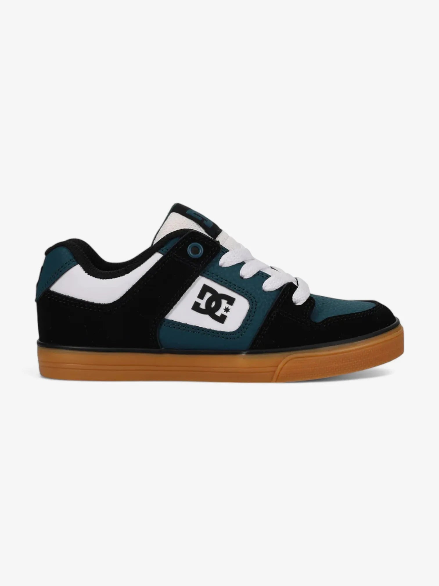 DC Kids Pure Sneakers - Black, White & Green | Stylish & Comfortable for Boys & Girls | Perfect for School, Sports & Casual Wear