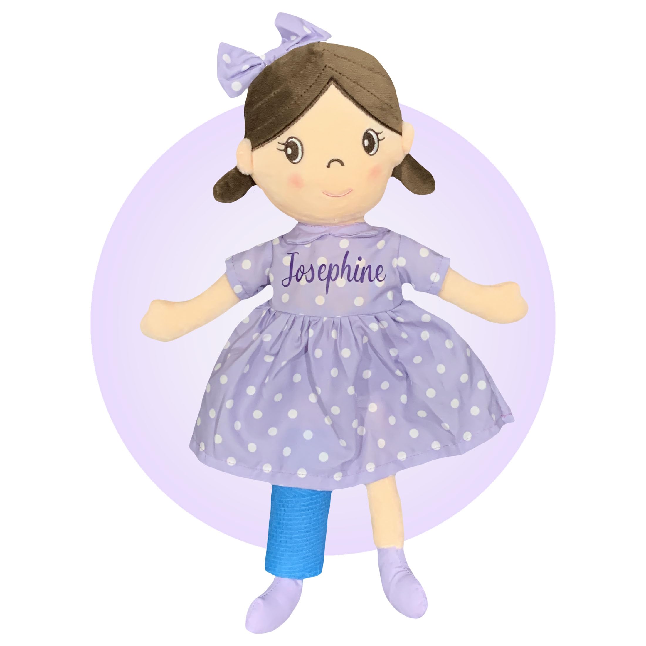 Handmade Personalized Doll with Broken Arm - Thoughtful Get Well Soon Gift for Kids & Girls - Broken Wrist or Leg Recovery Present - Perfect for Hospital Visits & Cheering Up Sick Children - Gift Wrapped by Kikilishop