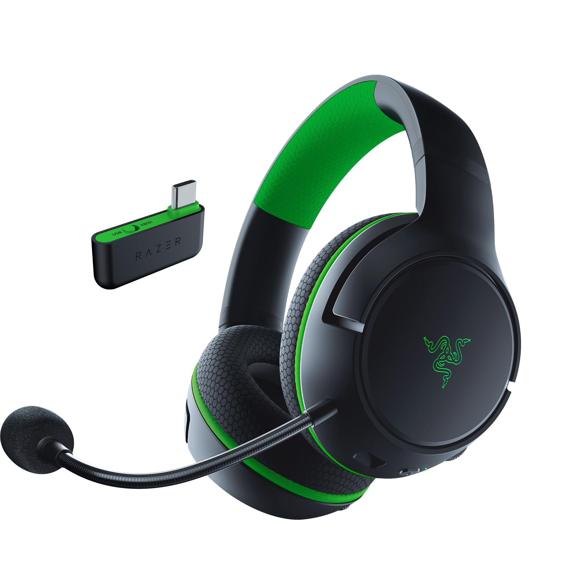 Razer Kaira HyperSpeed Wireless Gaming Headset for Xbox - Multi-Platform 50mm TriForce Drivers, HyperClear Cardioid Mic (Black) - Perfect for Xbox Series X|S, PC & Mobile Gaming