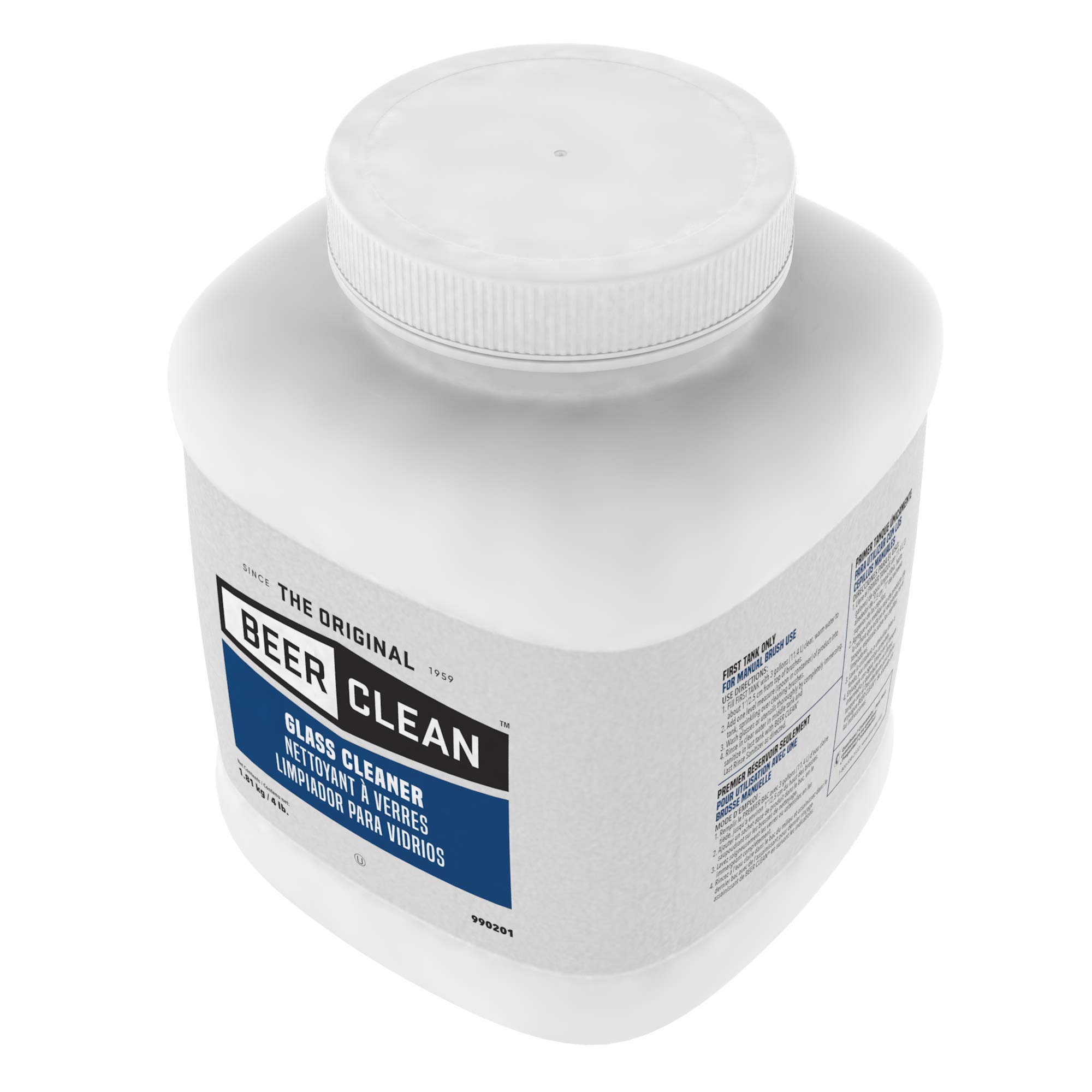 Diversey Unscented Powder Glass Cleaner - 4 Lb Bulk Container for Commercial & Residential Window Cleaning