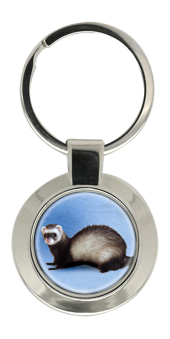 Ferret Keychain - Cute Animal Keyring for Pets & Gifts