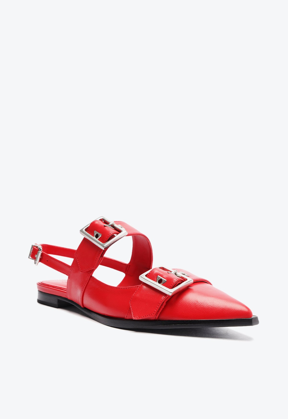 Darla Sling Leather Flat Shoes for Women - Comfortable & Stylish Slip-On Flats for Casual Wear, Office, and Travel
