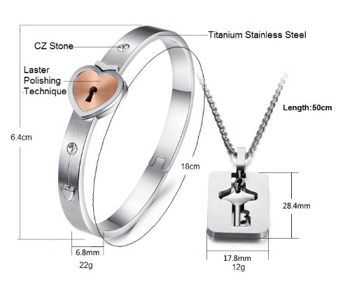 His and Hers Matching Titanium Couple Bracelets - 