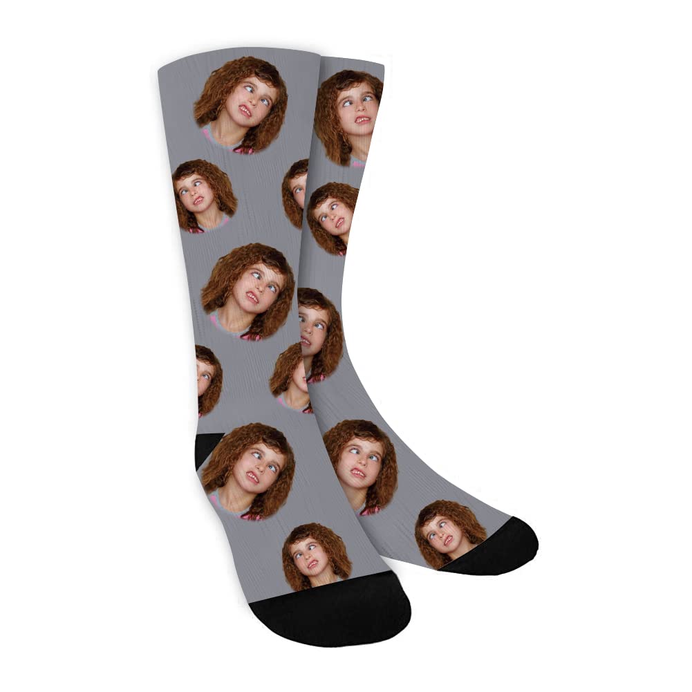 Custom Photo Socks - Personalized Funny Face Socks with Your Picture - Unique Gift for Men & Women - Perfect for Birthdays, Anniversaries & Special Occasions