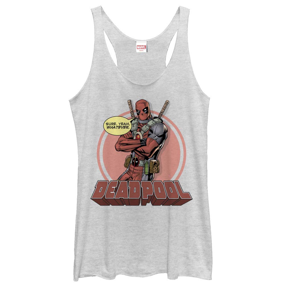 Deadpool Marvel Classic Whatever Women's Racerback Tank Top - Cool Graphic Tee for Superhero Fans, Gym & Casual Wear