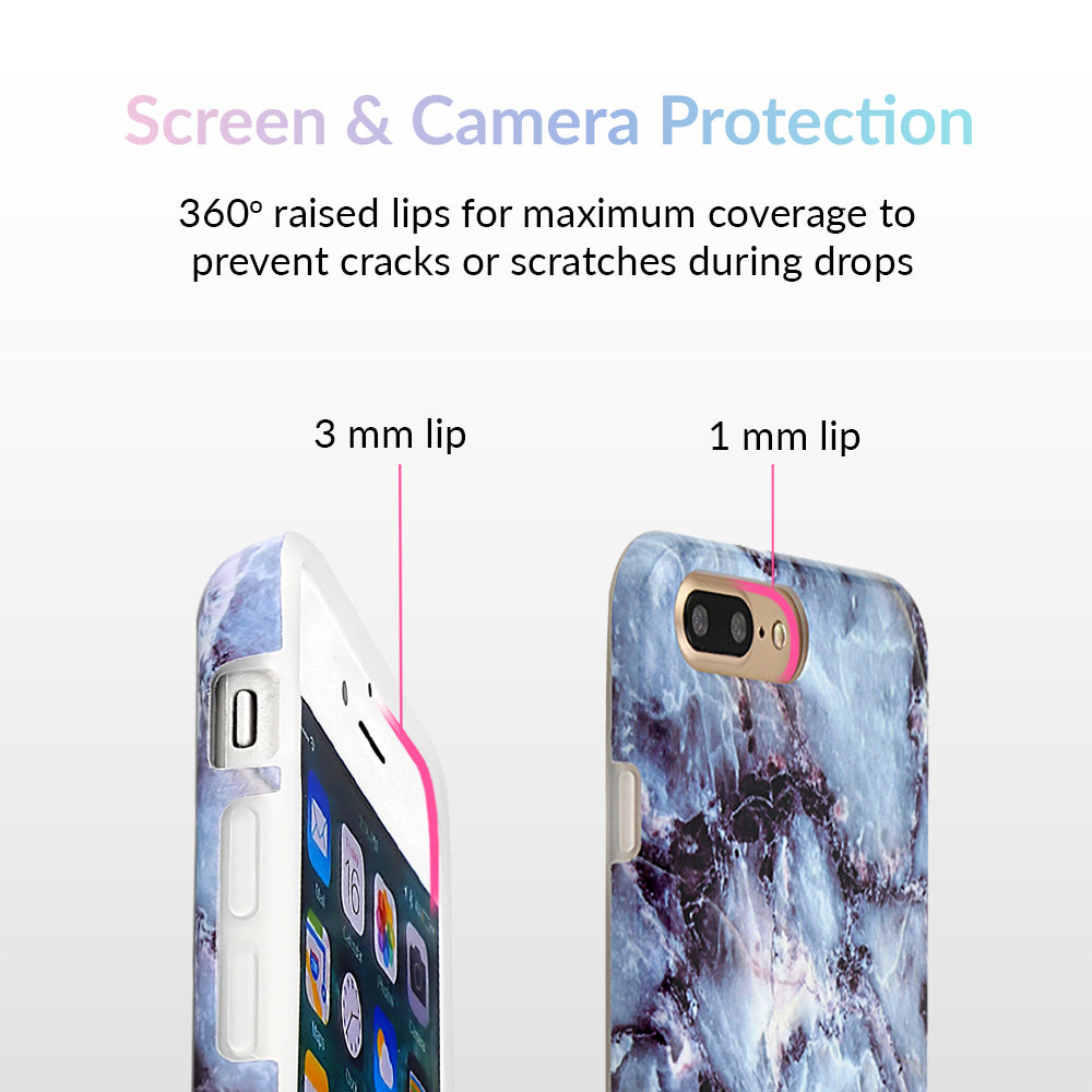 Durable Blue Marble iPhone Case - Shockproof & Slim Design for iPhone [Model] - Perfect for Everyday Protection & Stylish Look at Work, School, or Travel