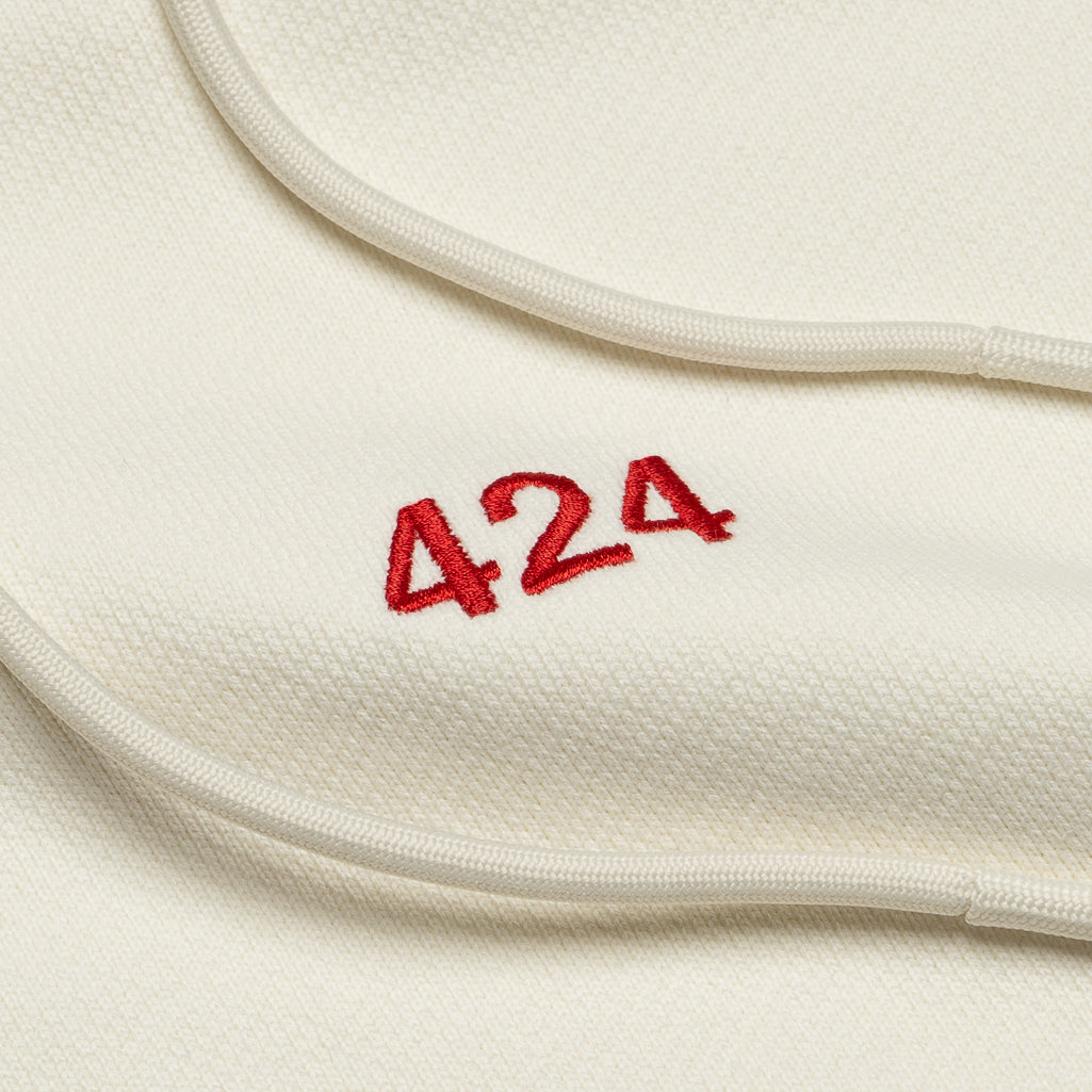 424 Hoodie for Men & Women - Soft Cotton Pullover Sweatshirt with Kangaroo Pocket - White - Perfect for Casual Wear, Street Style & Loungewear