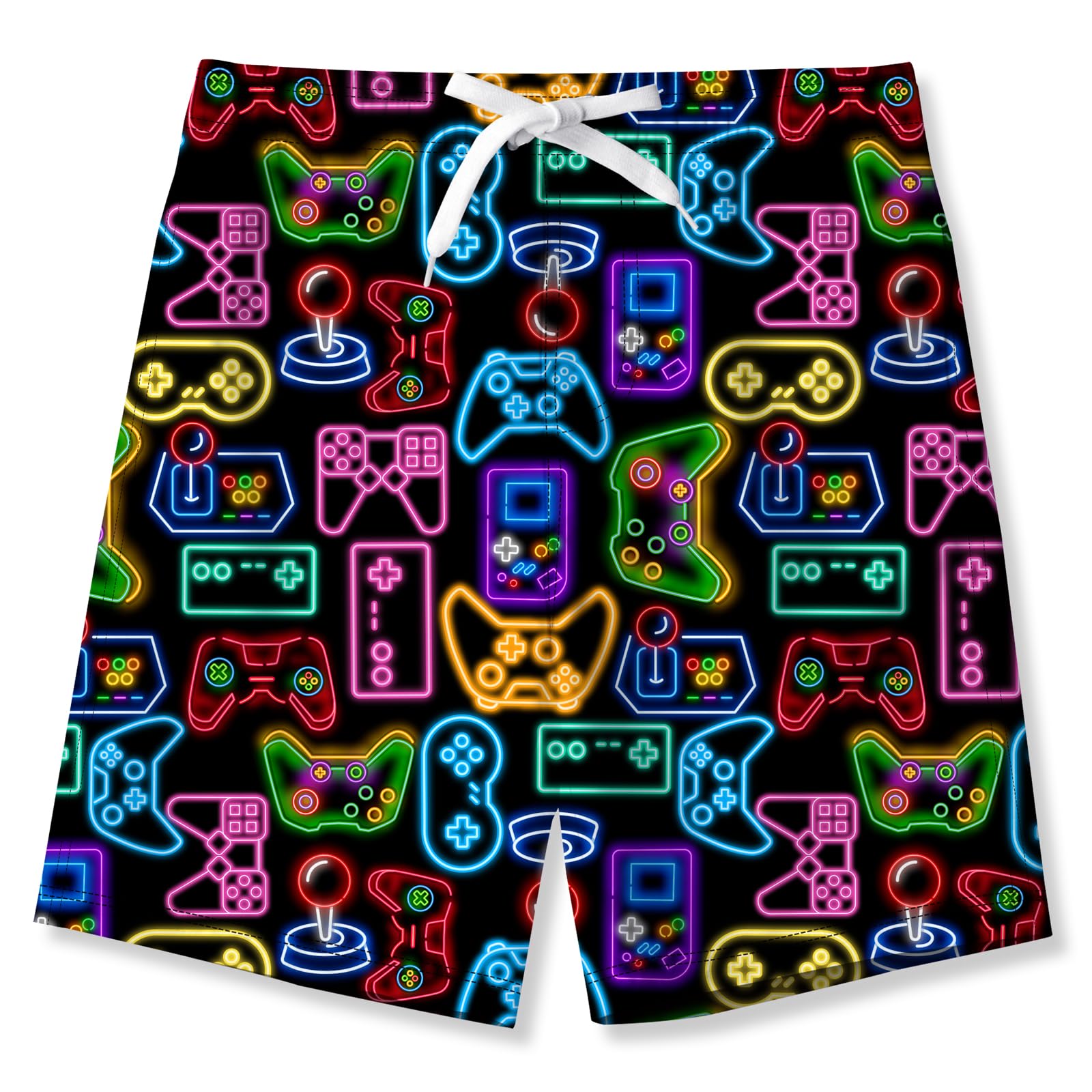 BFUSTYLE Boys' Quick-Dry Swim Trunks with Mesh Lining - Water Resistant Swim Shorts for Kids Ages 5-14 - Perfect for Beach, Pool & Summer Water Activities