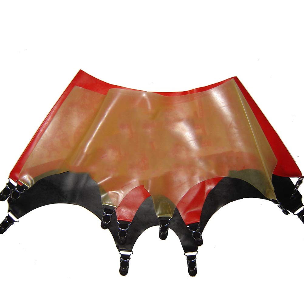 EXLATEX Latex Rubber Garter Suspender Belt with Plastic Clips - Sexy Stocking Holders for Women, Lingerie Accessories - Perfect for Bridal, Boudoir, Cosplay & Special Occasions