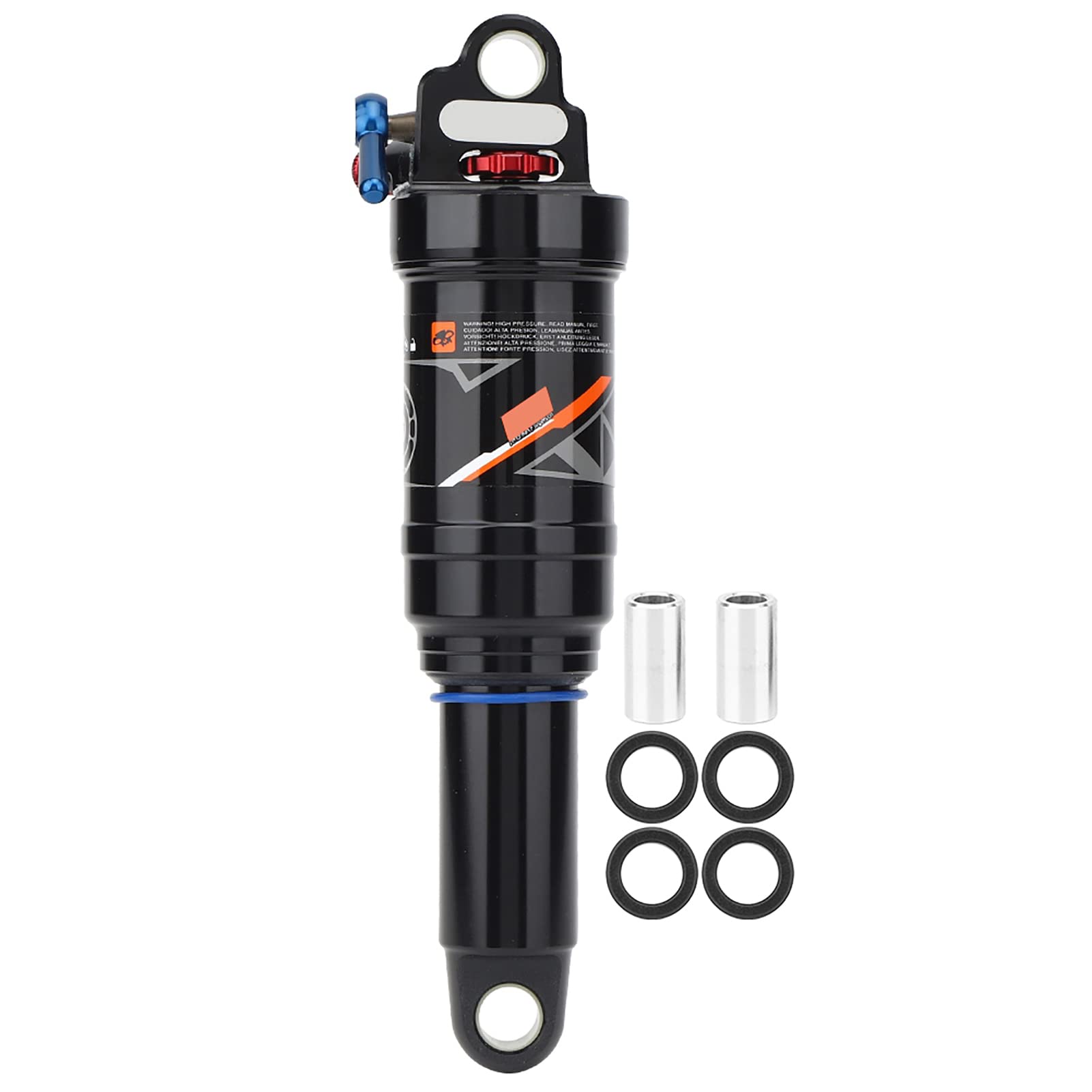 Mountain Bike Rear Shock Absorber - 190mm Air Pressure Spring Suspension for MTB, Soft Tail Frame Shock Struts, Durable Bike Accessories | Perfect for Trail Riding, Downhill & Off-Road Cycling