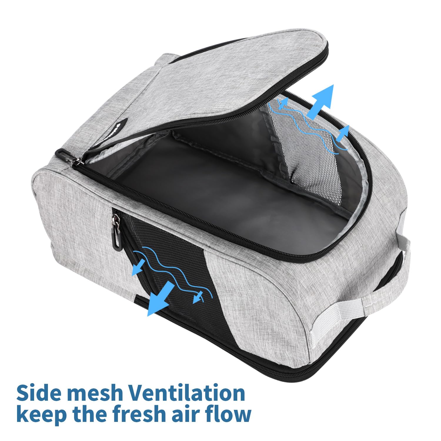 Premium Zippered Golf Shoe Bag with Mesh Ventilation - Large Back & Side Pockets for Men & Women | Perfect for Travel, Sports & Gym Storage