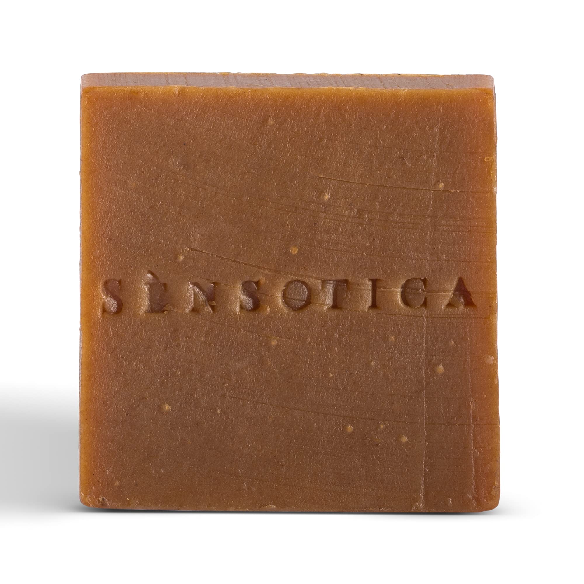 **Sensotica Nutmeg & Coffee Exfoliating Soap Bar - Natural Handmade Facial Cleanser with Essential Oils for Gentle Exfoliation & Deep Cleansing, Ideal for Sensitive Skin, Acne & Pimples - Perfect for Daily Skincare Routine & Spa Relaxation**