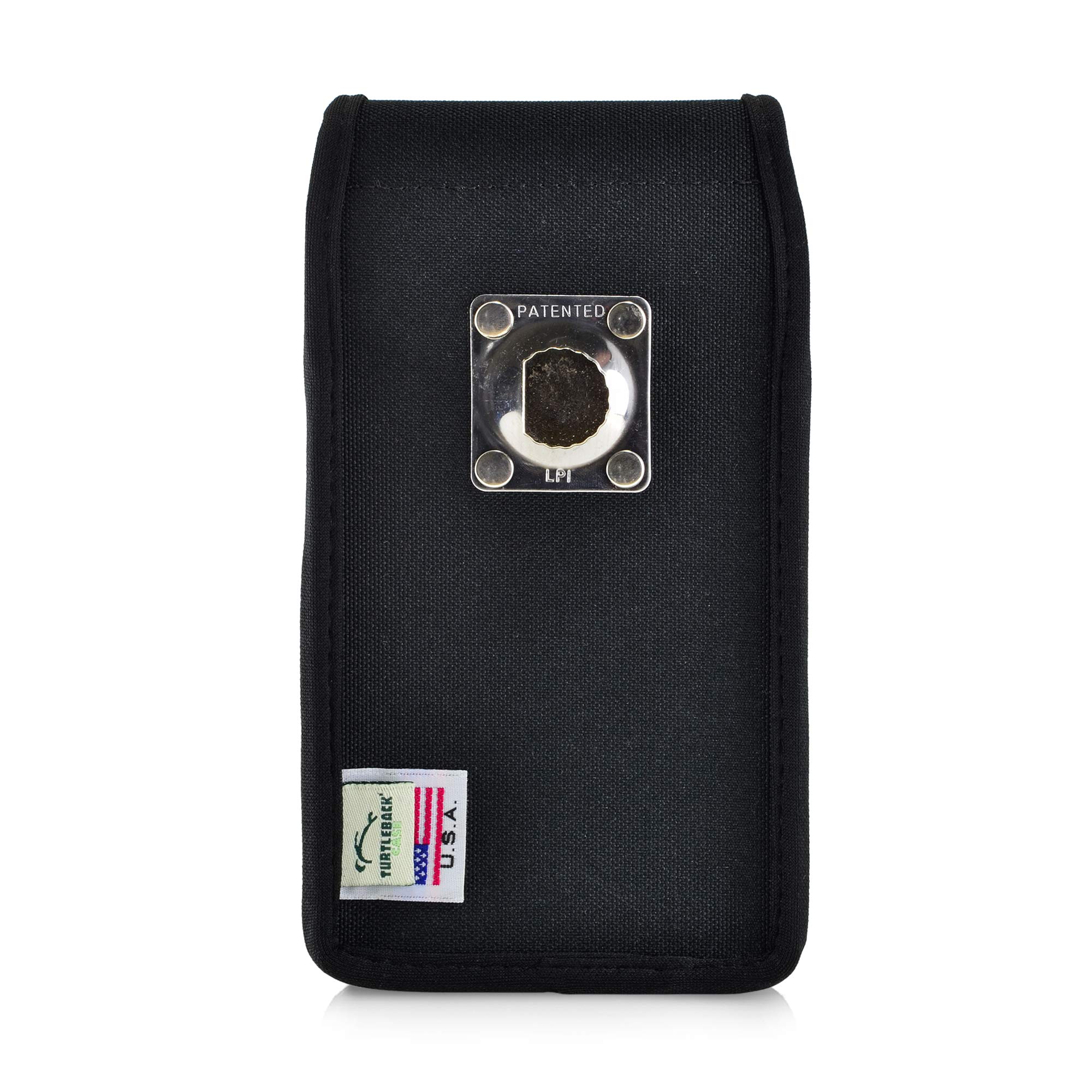 Premium Nylon Phone Holster for Samsung Galaxy S25-S20 - Black Belt Clip Pouch for Phones with Bulky Cases - Durable Cell Phone Holder with Metal Clip - Perfect for Outdoor Activities, Work & Travel