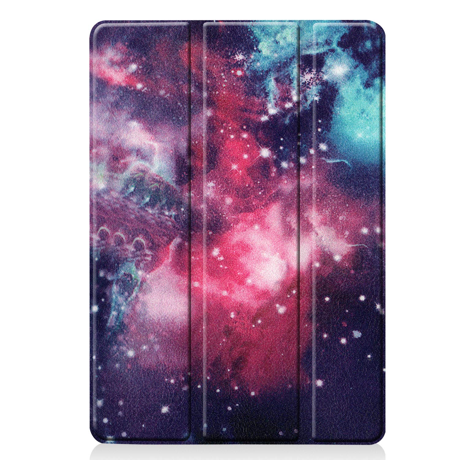 Ultra Slim Lightweight Protective Case for iPad 8th/7th Generation 10.2 Inch (2020/2019) - Auto Sleep/Wake Trifold Stand Cover with Shock Absorption - Perfect for Work, School & Travel (Star Galaxy Design)
