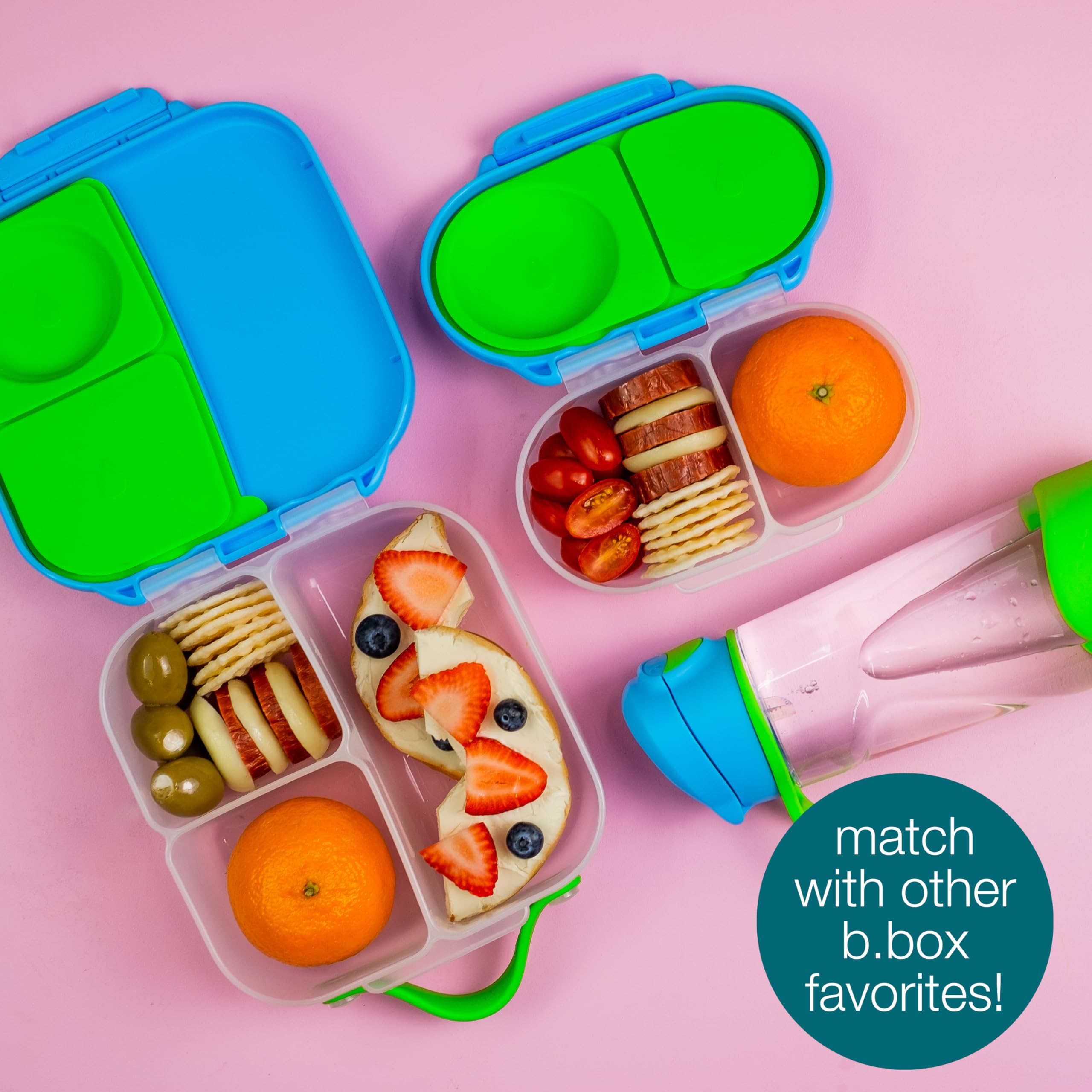 BPA-Free Leak Proof Kids Snack Box - 2 Compartment Mini Bento Lunch Container for Toddlers & Children | Dishwasher Safe 12oz Food Storage | Perfect for School, Travel & Daycare (Strawberry Shake)