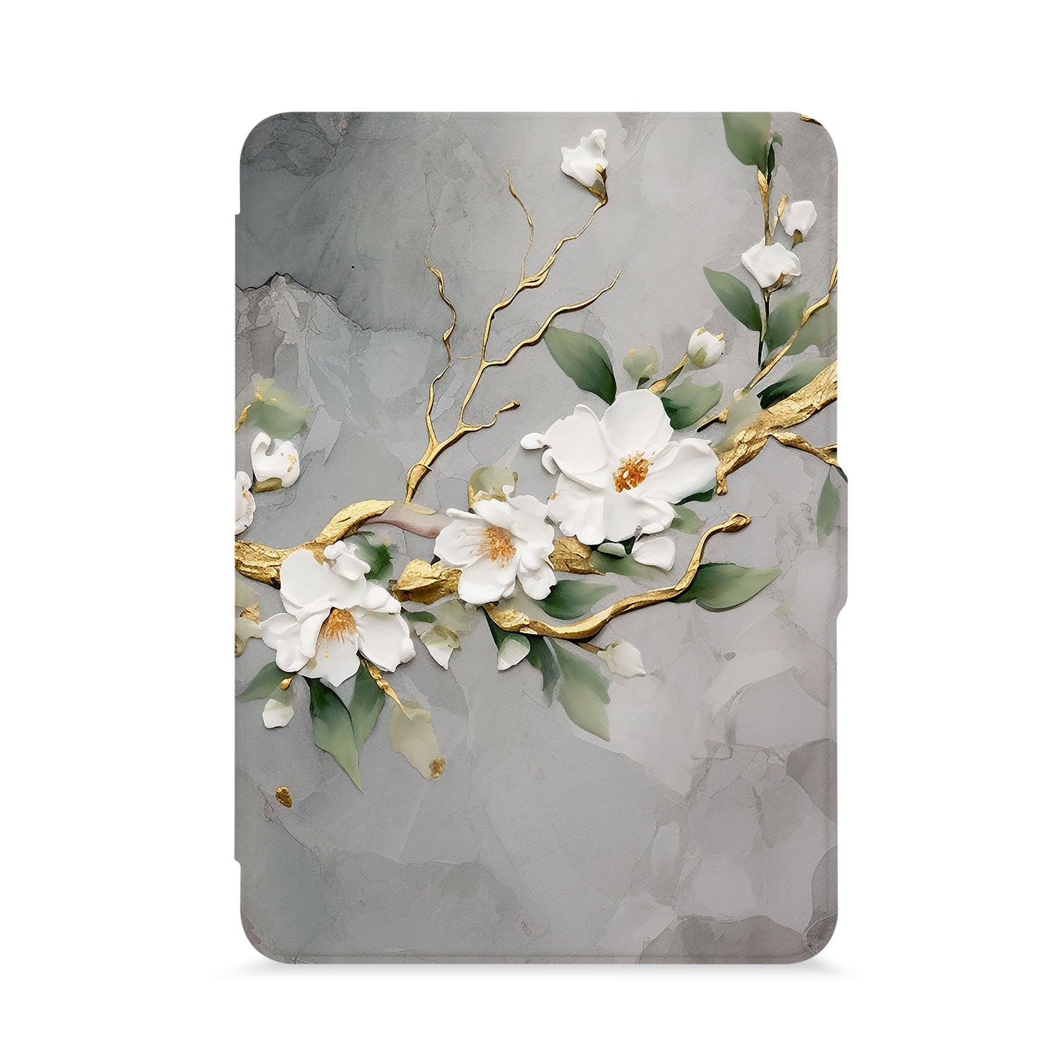 Premium Kindle Case with Elegant Flower Painting Design - Perfect for Reading, Travel & Daily Use