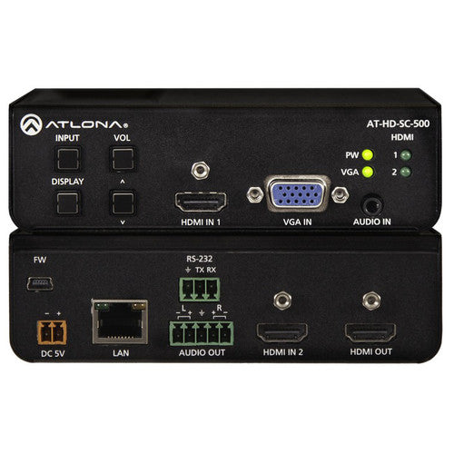 Atlona® AT HD SC 500 3-Input HDMI/VGA Scaler Converter - Perfect for Home Theater, Conference Rooms & Digital Signage Displays