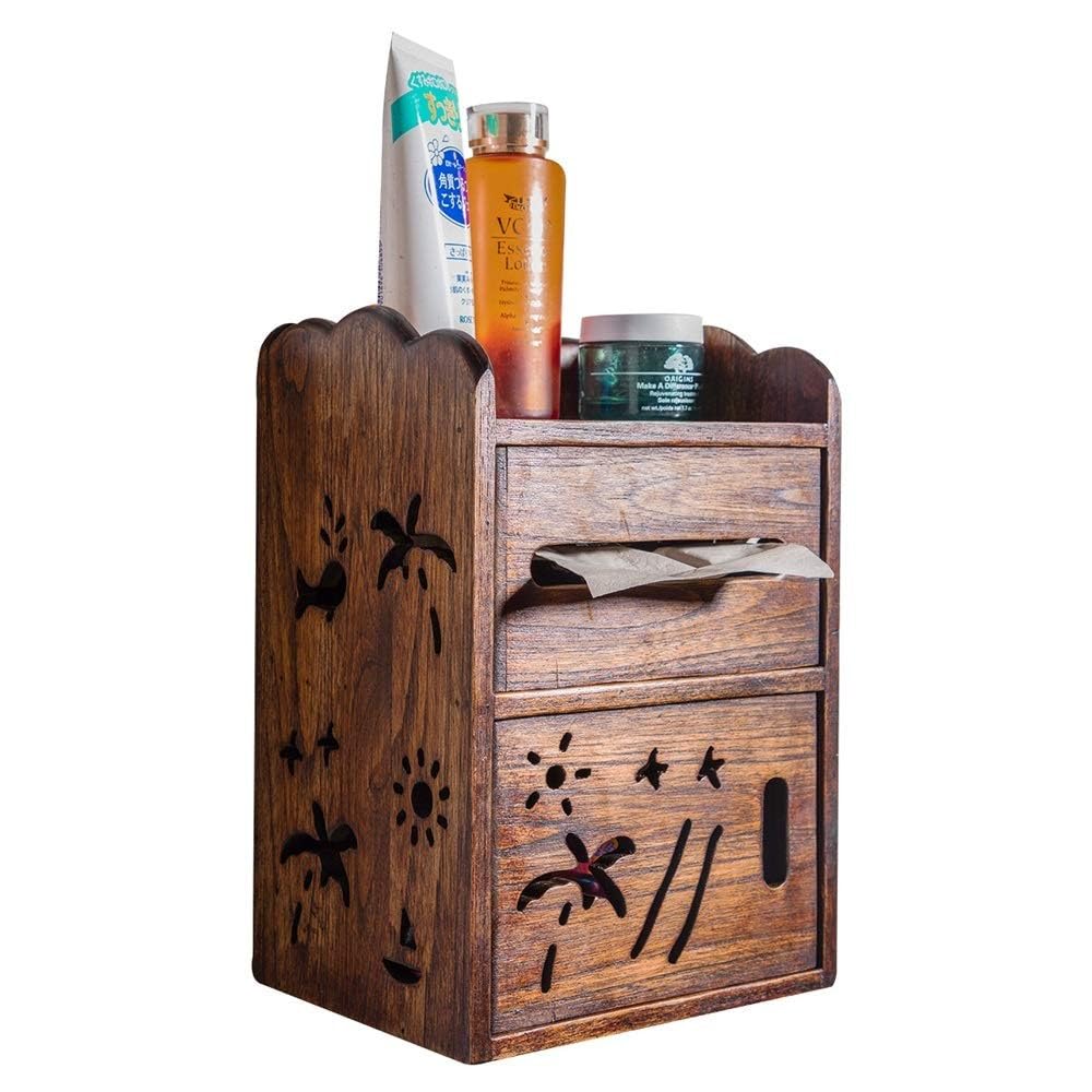 Vintage Dolphin Square Tissue Box Cover - Wall-Mounted Waterproof Paper Towel Dispenser Holder (Retro Style, Multiple Colors) - Perfect for Bathroom, Kitchen & Office Organization