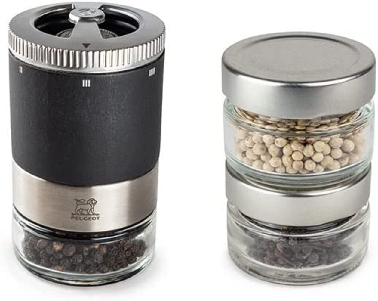 Premium Peugeot Maestro Pepper Mill Set - 3 Gourmet Pepper Varieties Included - Perfect for Kitchen, Dining & Gift Giving