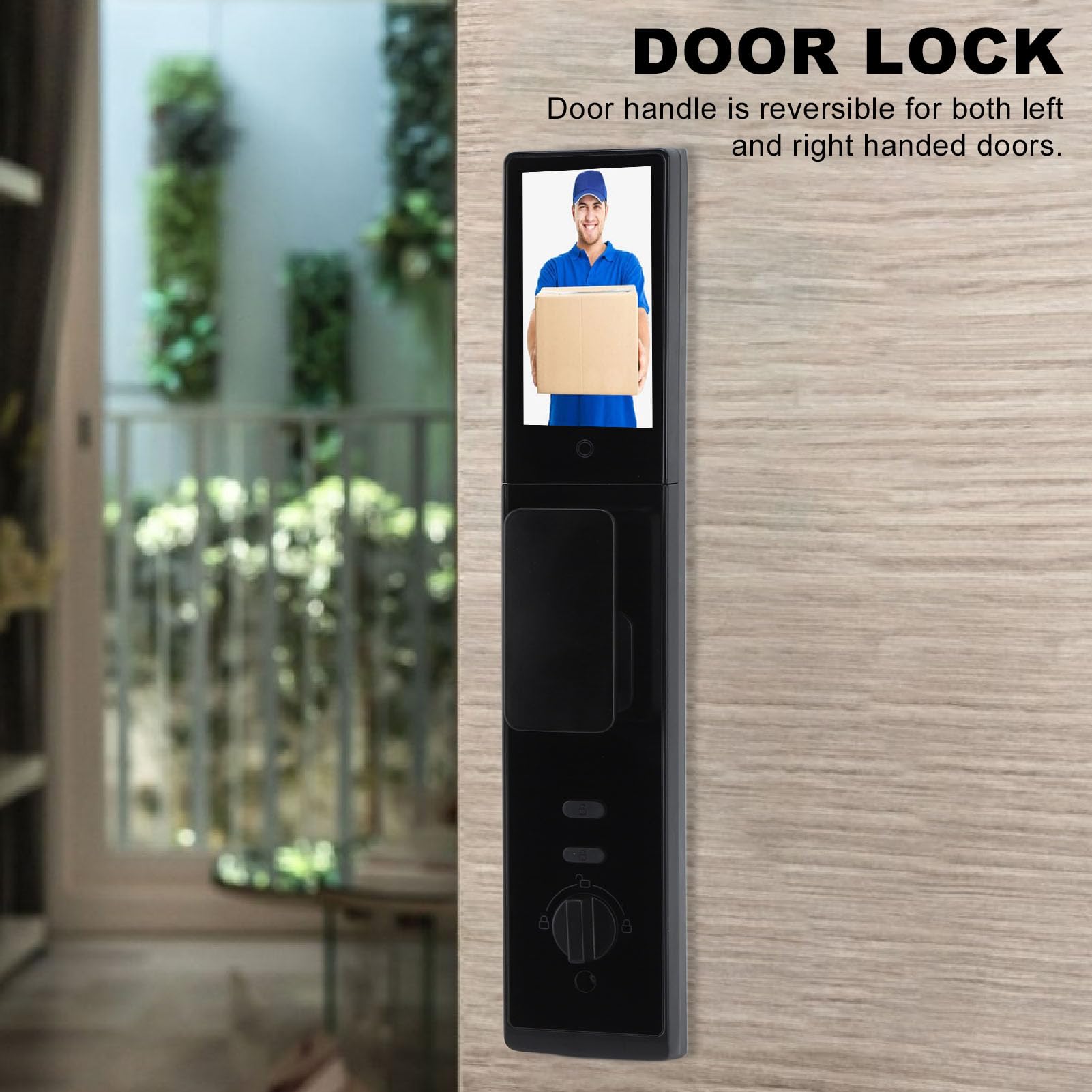 Smart Fingerprint Door Lock - Keyless Entry with Digital Passcode, Face Recognition & Built-in 1080P HD Camera - Secure Biometric Home Security for Front Door, Apartment & Office Access