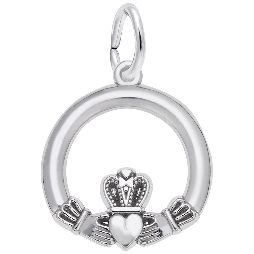 Authentic Claddagh Charm Pendant for Bracelets & Necklaces - Irish Love Friendship Loyalty Jewelry Gift for Women & Men - Perfect for Weddings, Anniversaries & St. Patrick's Day
