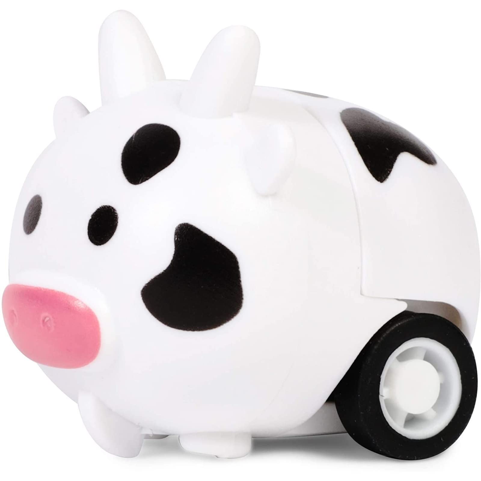 BLUE PANDA 24-Pack Mini Pull Back Cars - Small Animal Toy Vehicles for Toddlers & Kids (1.5x1 Inch) - Perfect for Birthday Party Favors, Pinata Fillers, Goodie Bags & Early Learning Play